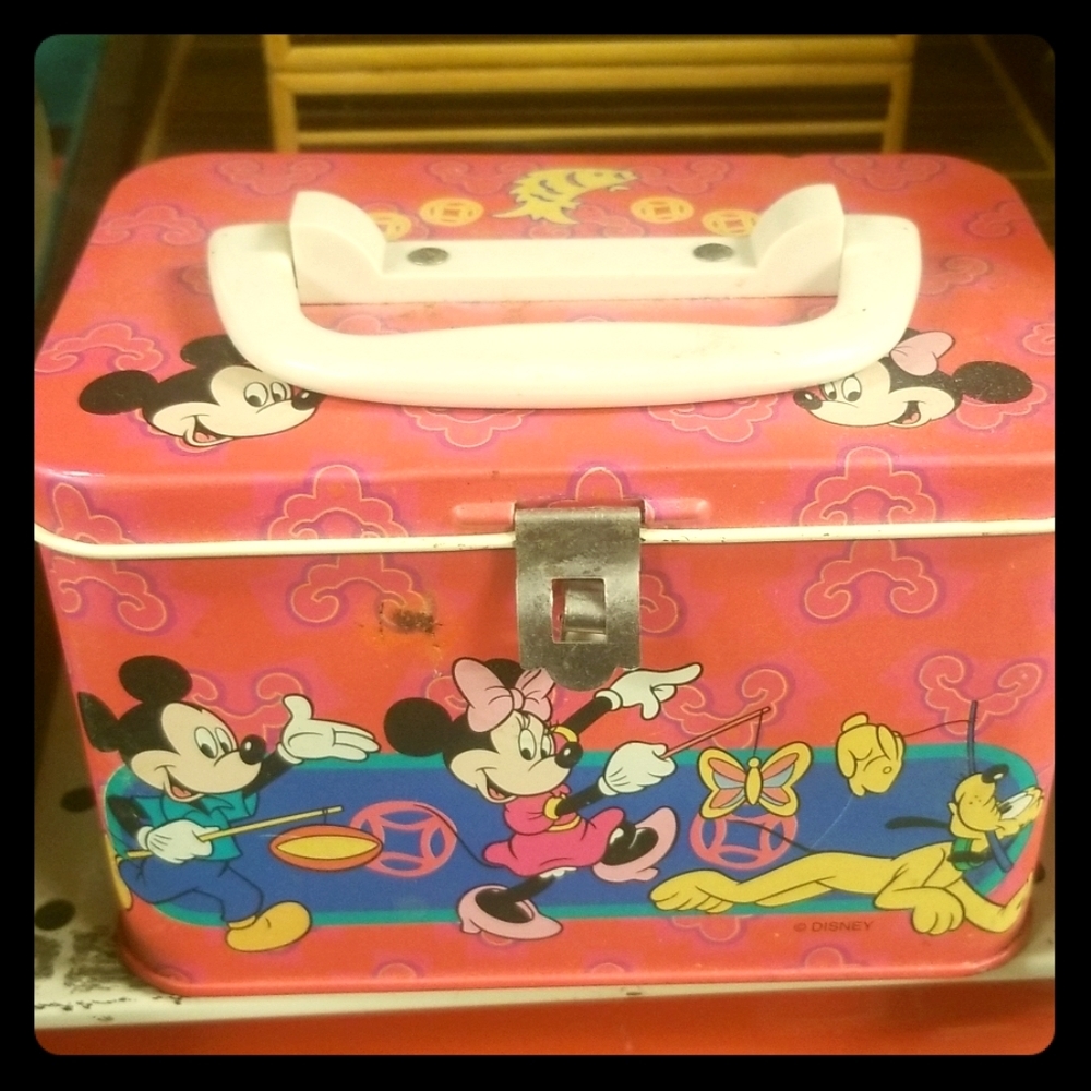 Vintage Disney mickey mouse tin bank box